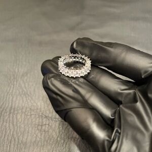 Brand New Iced Ring Size 8 VVS1 Moissanite Fully Flooded